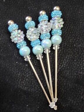 Turquoise Beaded Cocktail Picks